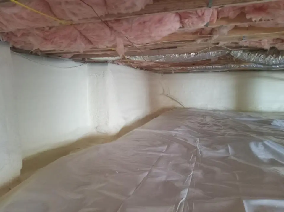 Crawl space encapsulation with closed-cell spray foam for Metal Roof Coating in Warrenville
